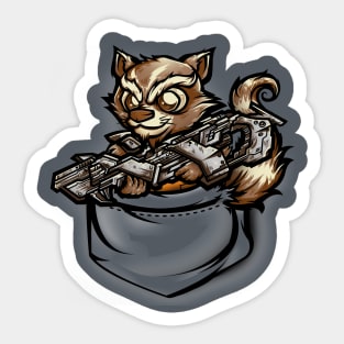 Pocket Raccoon Sticker